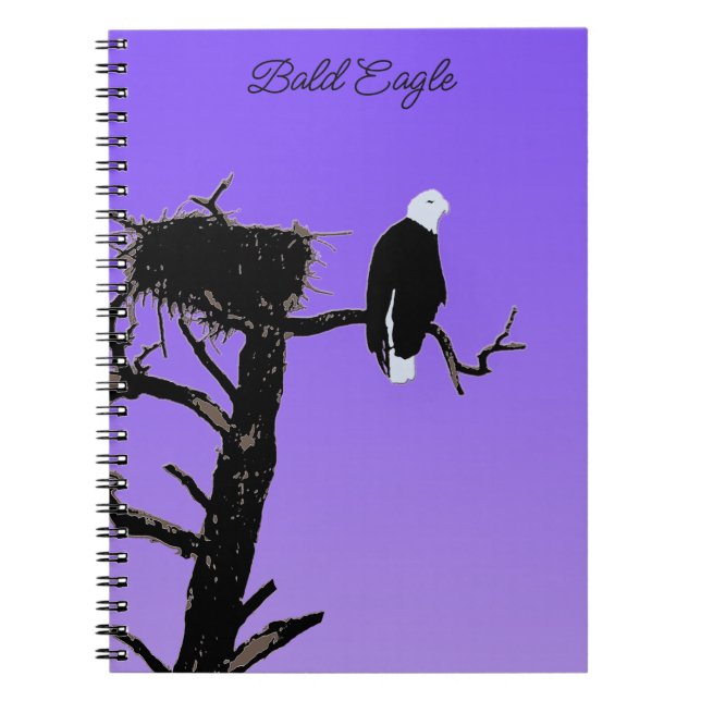Bald Eagle at Sunset  - Original Wildlife Art Notebook (Front)