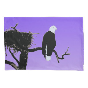 Bald Eagle at Sunset  - Original Wildlife Art Pillowcase