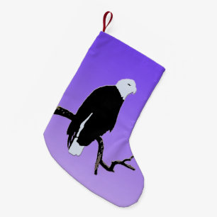 Bald Eagle at Sunset  - Original Wildlife Art Small Christmas Stocking