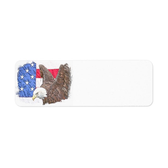 Bald Eagle avec le drapeau américain (Devant)