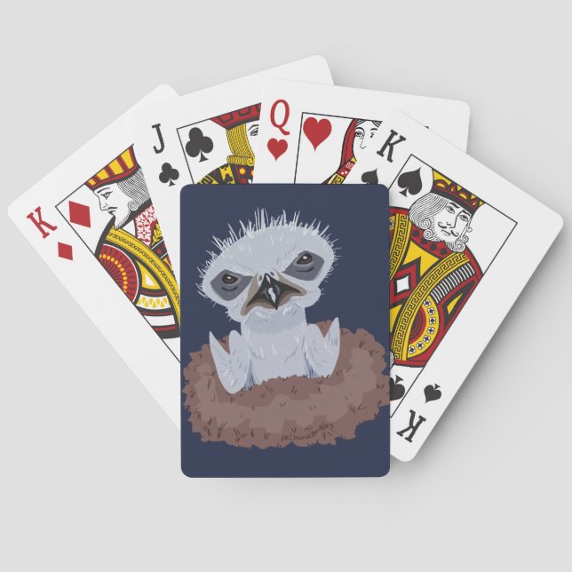 Bald Eagle Baby Playing Cards (Back)