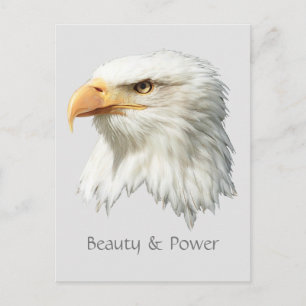 Bald Eagle Beauty & Power customizable Postcard