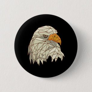 Bald Eagle Bird of Prey Design 2 Inch Round Button