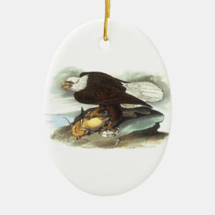 Bald Eagle by Audubon Ceramic Ornament