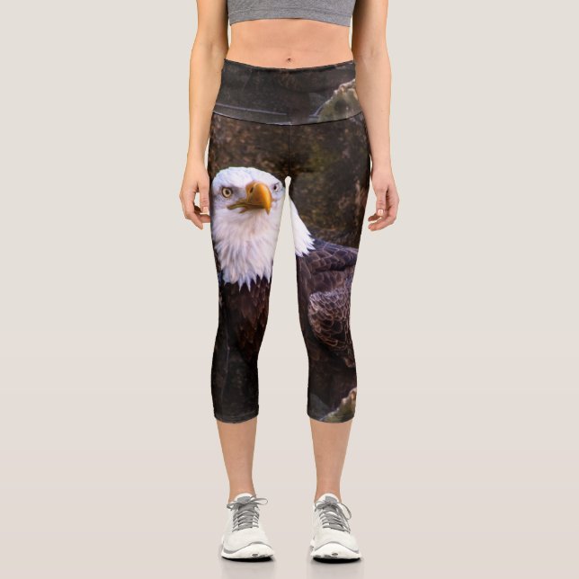 Bald Eagle Capri Leggings (Front)