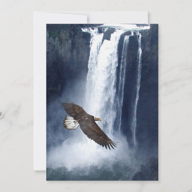 Bald Eagle & Cascades Cartes d'invitation (Devant)
