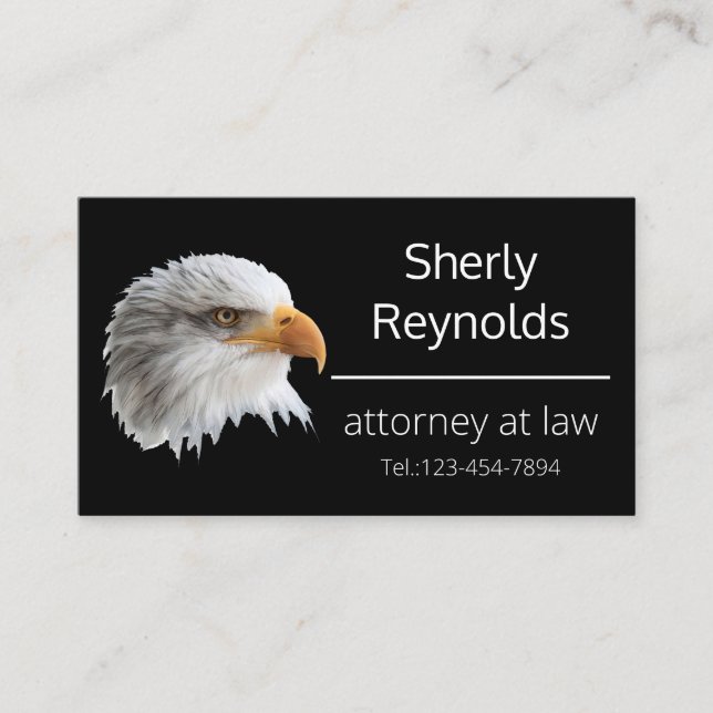 Bald Eagle charming customizable Business Card (Front)