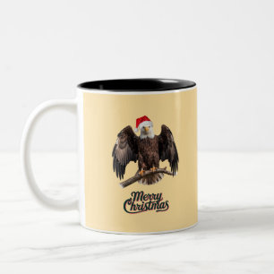 Bald Eagle Christmas Two-Tone Coffee Mug