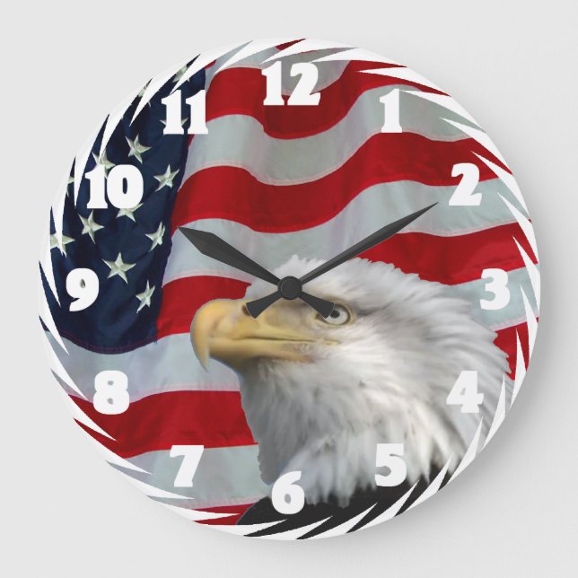 BALD EAGLE-CLOCK LARGE CLOCK (Front)