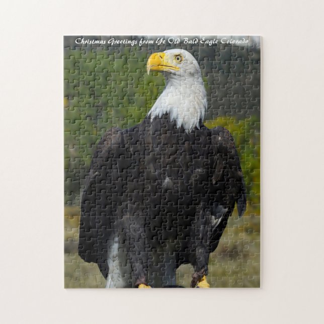 Bald Eagle Colorado.Christmas Greetings Jigsaw Puzzle (Vertical)