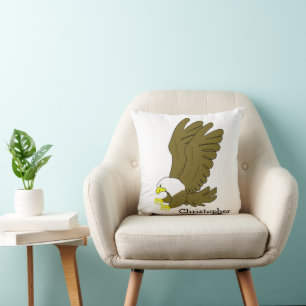 Bald Eagle Design Personalised Throw Pillow