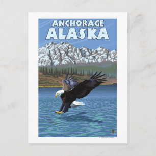 Bald Eagle Diving - Anchorage, Alaska Postcard
