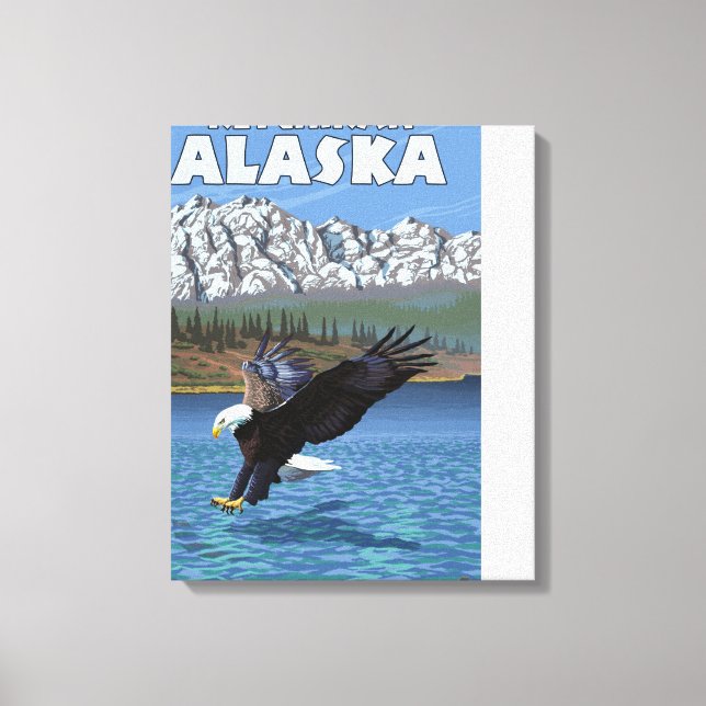 Bald Eagle Diving - Ketchikan, Alaska Canvas Print (Front)
