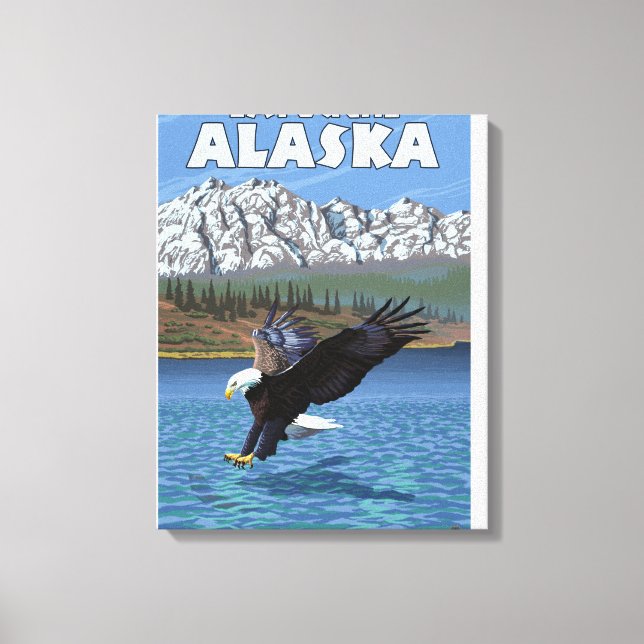 Bald Eagle Diving - Latouche, Alaska Canvas Print (Front)