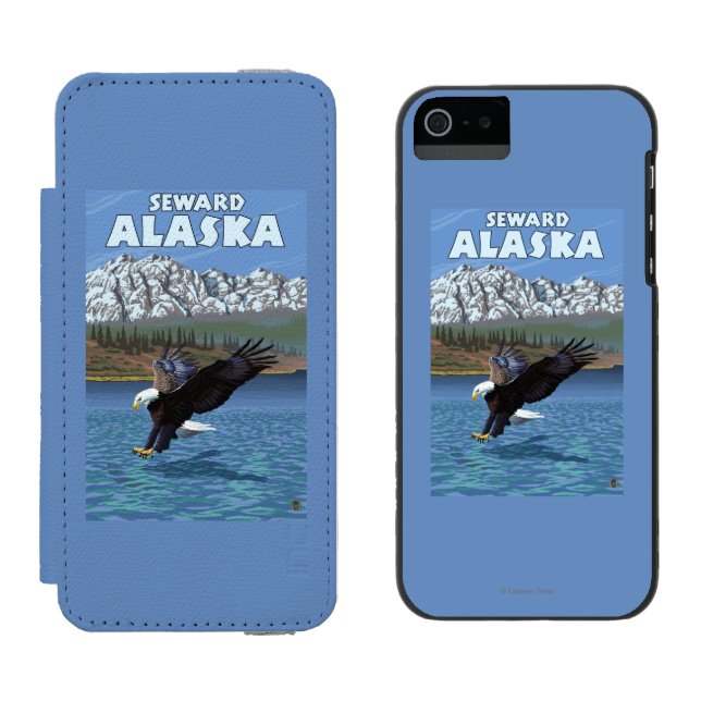 Bald Eagle Diving - Seward, Alaska Incipio iPhone Wallet Case (Side by Side)