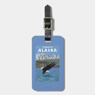 Bald Eagle Diving - Seward, Alaska Luggage Tag