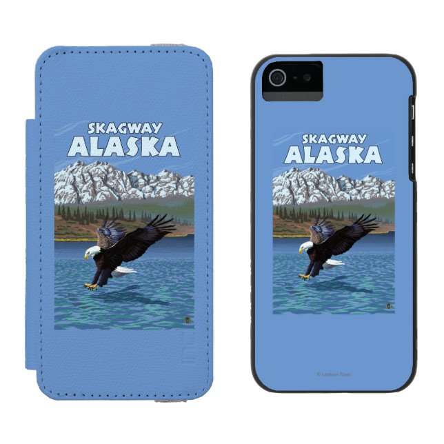 Bald Eagle Diving - Skagway, Alaska Incipio iPhone Wallet Case (Side by Side)