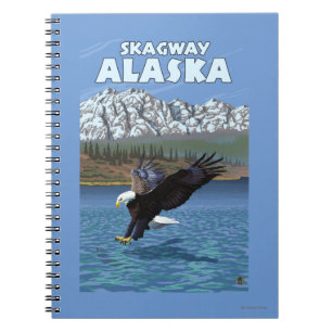Bald Eagle Diving - Skagway, Alaska Notebook
