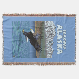 Bald Eagle Diving - Skagway, Alaska Throw Blanket