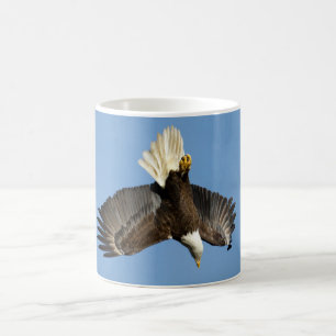 Bald Eagle diving towards the water Coffee Mug