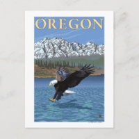Bald Eagle Diving- Vintage Travel Poster