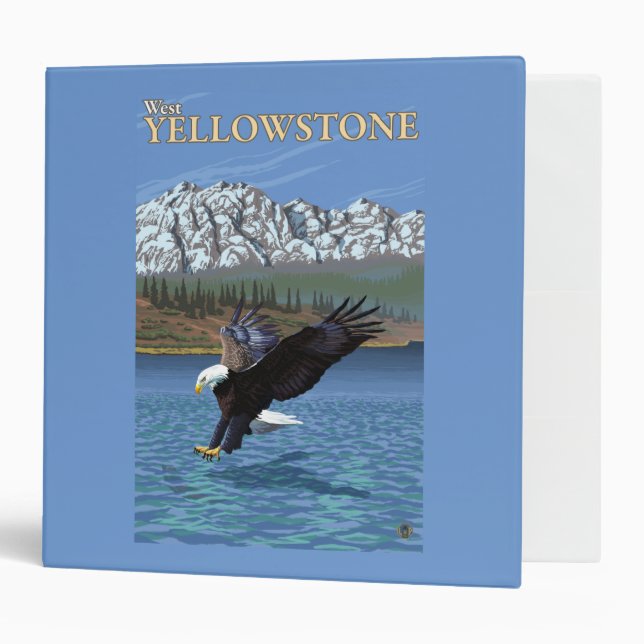 Bald Eagle Diving - West Yellowstone, MT Binder (Front/Inside)