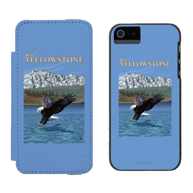 Bald Eagle Diving - West Yellowstone, MT Incipio iPhone Wallet Case (Side by Side)