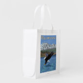 Bald Eagle Diving - West Yellowstone, MT Reusable Grocery Bag (Front Side)