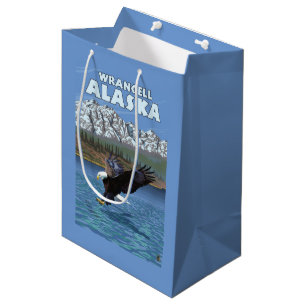 Bald Eagle Diving - Wrangell, Alaska Medium Gift Bag