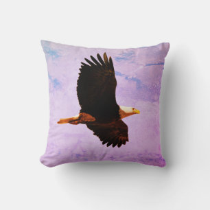 Bald Eagle Dream Flight Throw Pillow