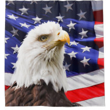 Bald Eagle et American Flag Douche rideau