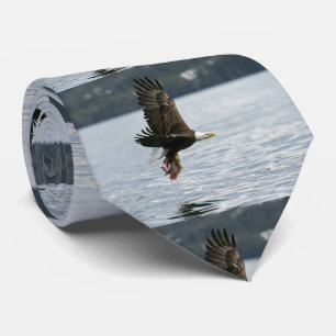 Bald Eagle Fish Retrieval Tie