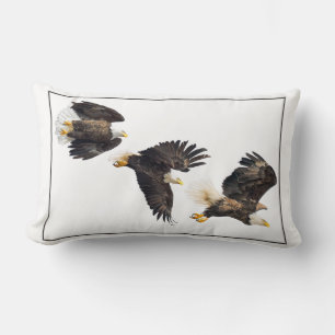 Bald Eagle Flight Lumbar Pillow