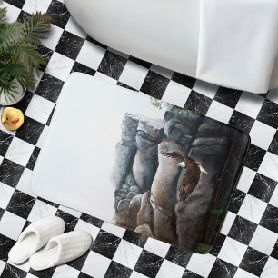 Bald Eagle Flight Rocks Bath Mat