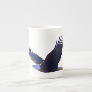 Bald Eagle Flying Bone China Mug