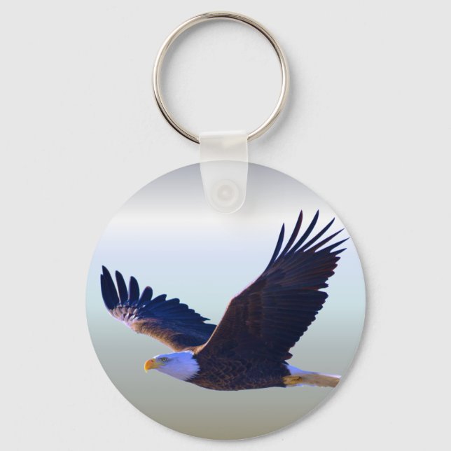Bald Eagle Flying Keychain (Front)