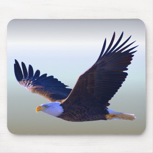 Bald Eagle Flying Mouse Pad (Front)