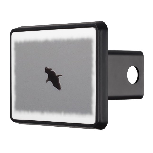 Bald Eagle Flying Over Lake Trailer Hitch Cover (Left)