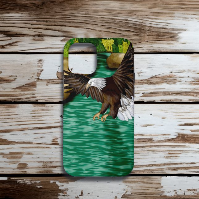 Bald Eagle Flying Over River and Mountains Case-Mate iPhone Case (Creator Uploaded)