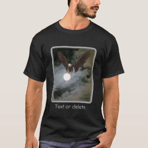 Bald Eagle Full Moon Night Sky Fantasy T-Shirt
