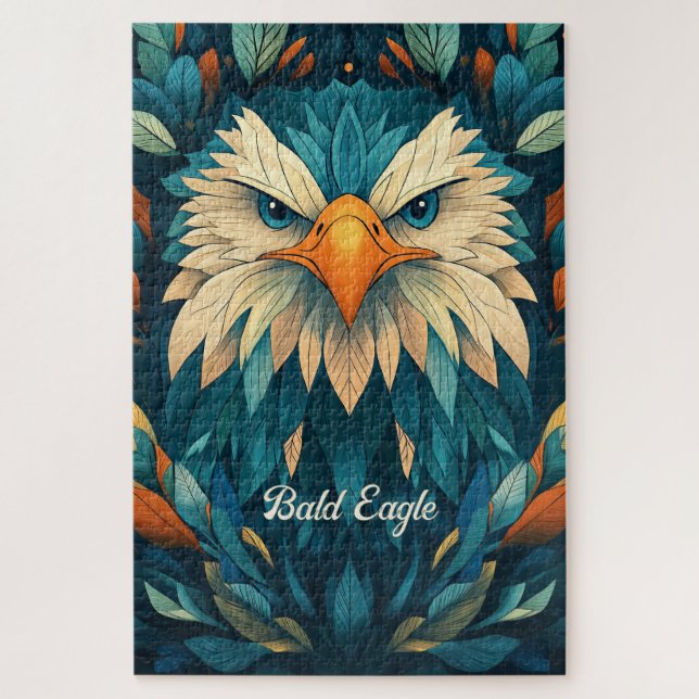 Bald Eagle Geometric Illustration Jigsaw Puzzle (Vertical)