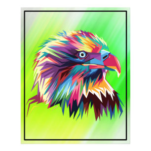 Bald Eagle Geometric Prismatic Design-80590 Photo Print