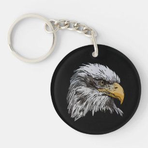 Bald Eagle Graphic American National Symbol Animal Keychain