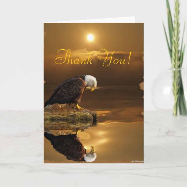 Bald Eagle Gratitude Wildlife Thank You Card (Front)