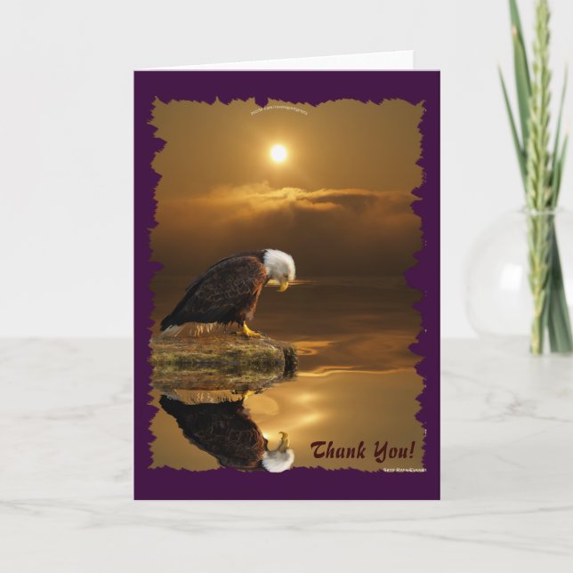 Bald Eagle Gratitude Wildlife Thank You Card (Front)
