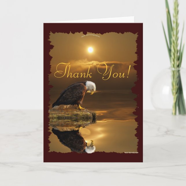 Bald Eagle Gratitude Wildlife Thank You Card (Front)