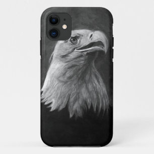 Bald Eagle, Hand Drawn Graphite iPhone 11 Case