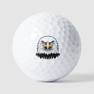 Bald eagle head golf balls