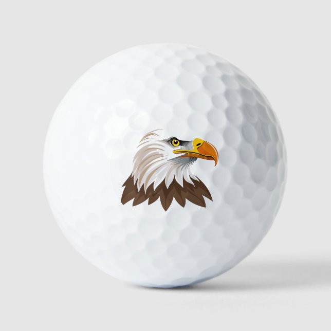 Bald eagle head golf balls (Front)