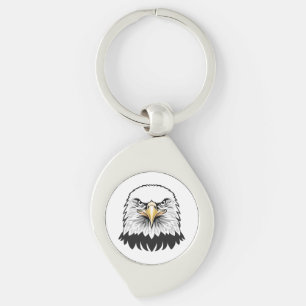 Bald eagle head keychain